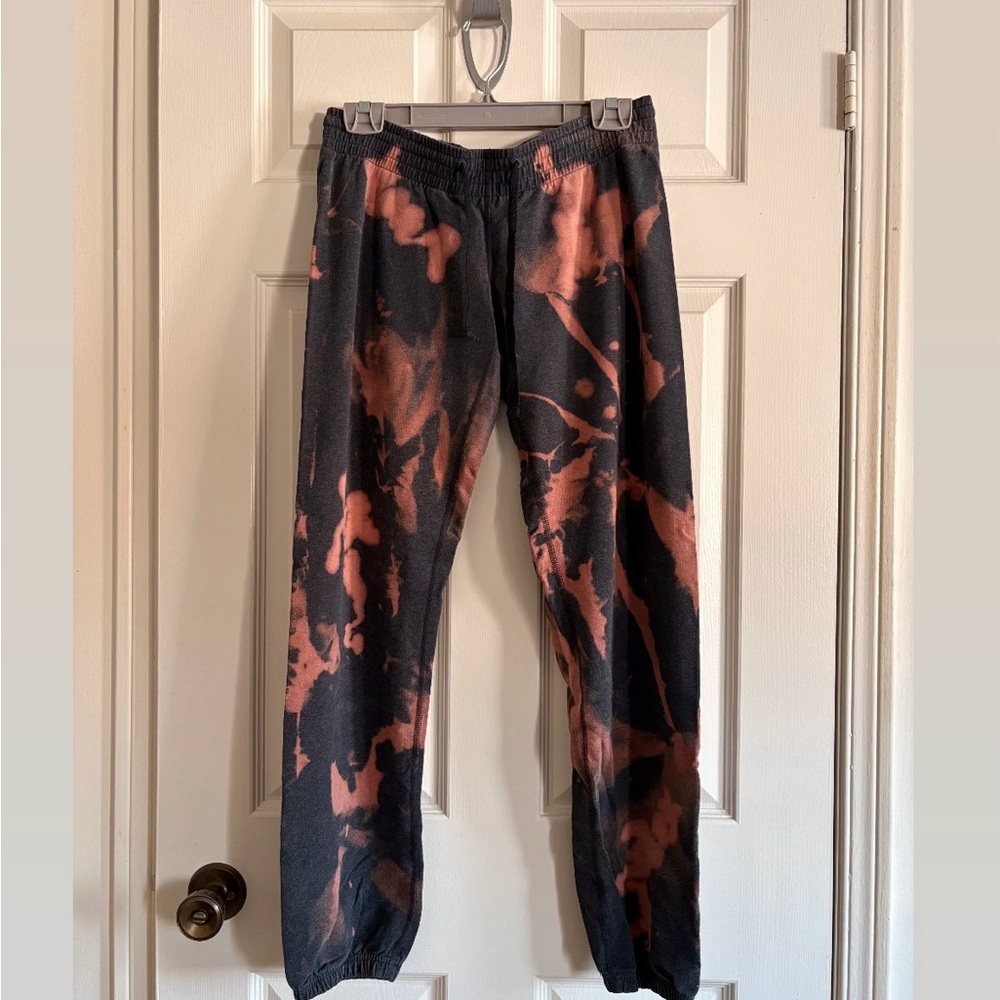 lululemon athletica Black and Rust Tie-Dye Track Joggers
